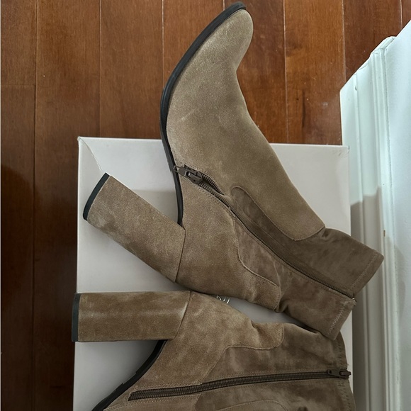 CHINESE LAUNDRY Charisma Mink Brown Suede Leather Mid-Calf Boots - Picture 6 of 8